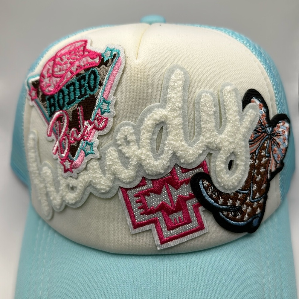Cowgirl themed trucker hat